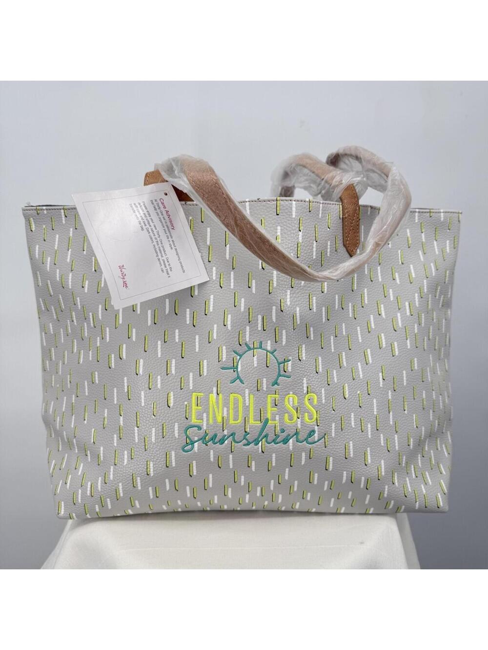 Thirty One NWT New with Tags Modern Tote Half Moon Wallet Dancing Dash Gray